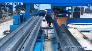 Electro permanent magnetic grippers for profile steel