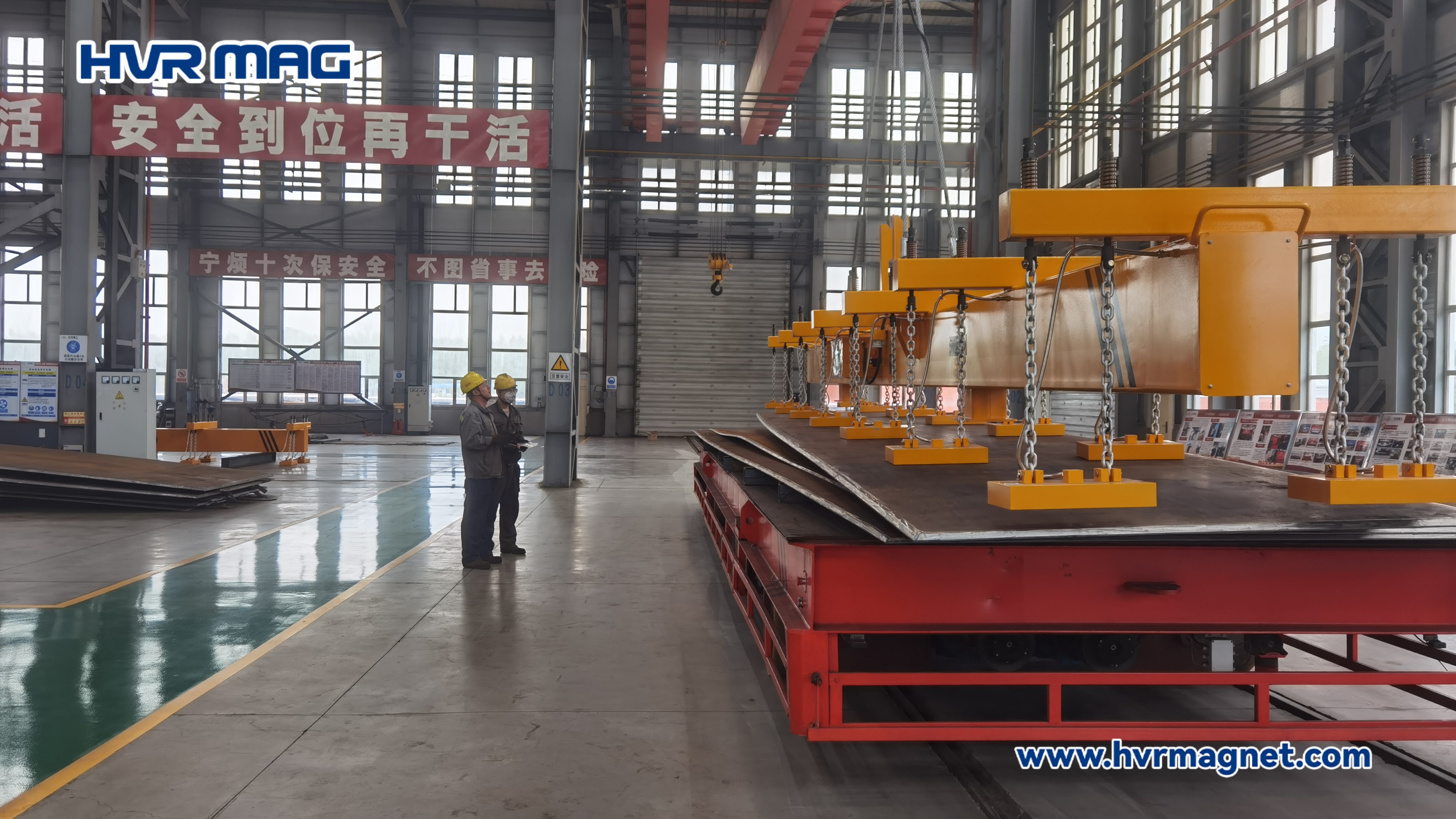 20T Steel Plate Handling Lifting Magnets for Boiler Manufacturing